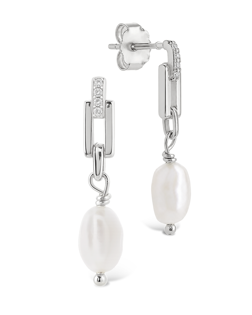 Cecelia Linked Pearl Drop Earrings