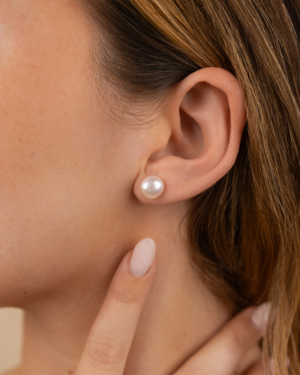Sterling Silver Baroque Pearl Stud Earrings