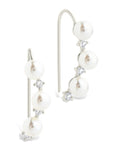 Sterling Silver Siena CZ & Pearl Threader Earrings - Sterling Forever
