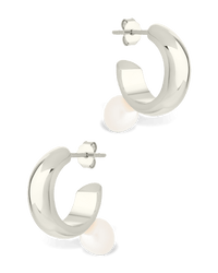 Sterling Silver Micki Pearl Drop Stud Earrings - Sterling Forever