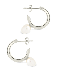 Sterling Silver Micki Pearl Drop Stud Earrings - Sterling Forever
