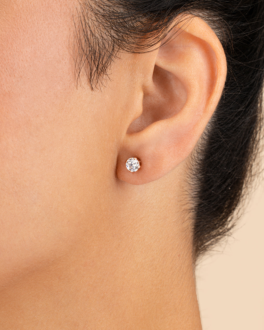 Sterling Silver 5mm CZ Stud Earrings