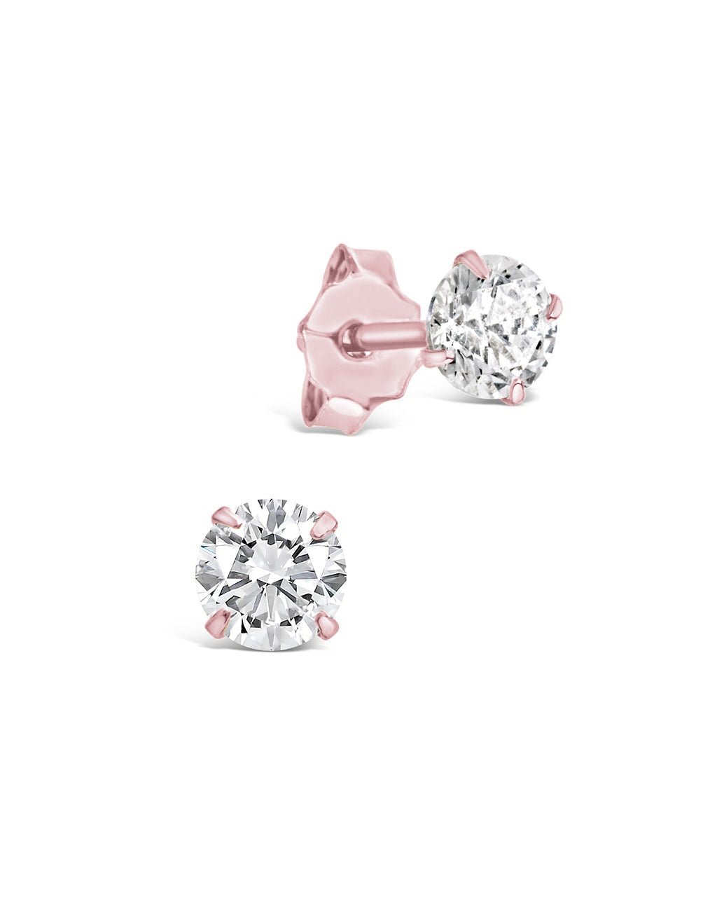 Sterling Silver 4mm CZ Stud Earrings - Sterling Forever