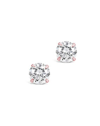 Sterling Silver 4mm CZ Stud Earrings - Sterling Forever