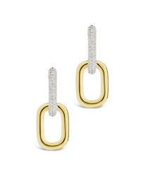 Kaiya Two-Tone Pavé Link Earrings