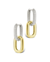 Kaiya Two-Tone Pavé Link Earrings
