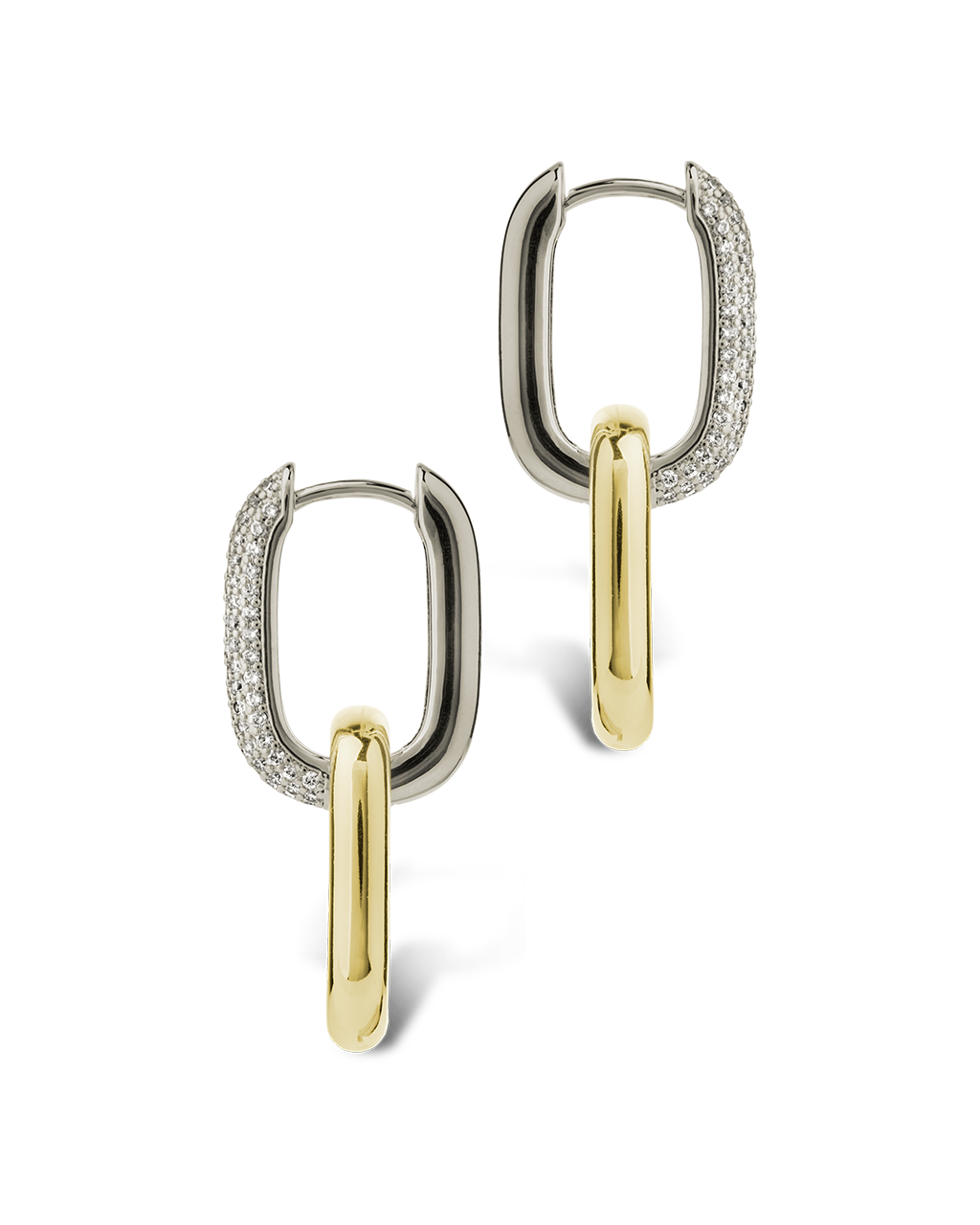 Kaiya Two-Tone Pavé Link Earrings