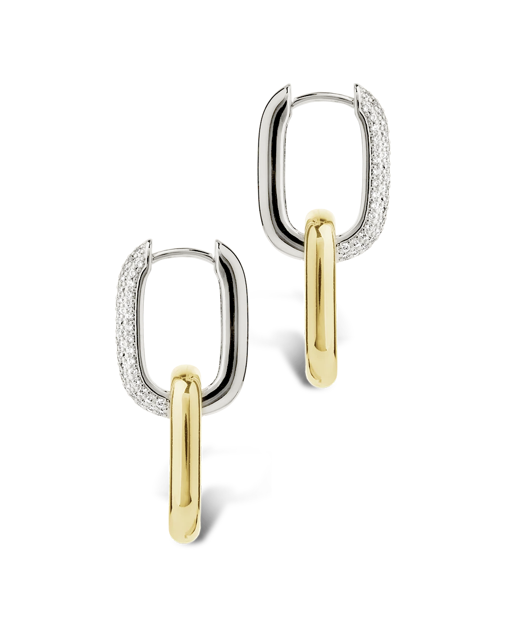 Kaiya Two-Tone Pavé Link Earrings