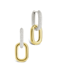Kaiya Two-Tone Pavé Link Earrings