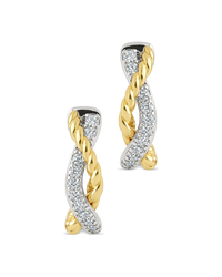 Sonia Two-Tone Twist Hoops