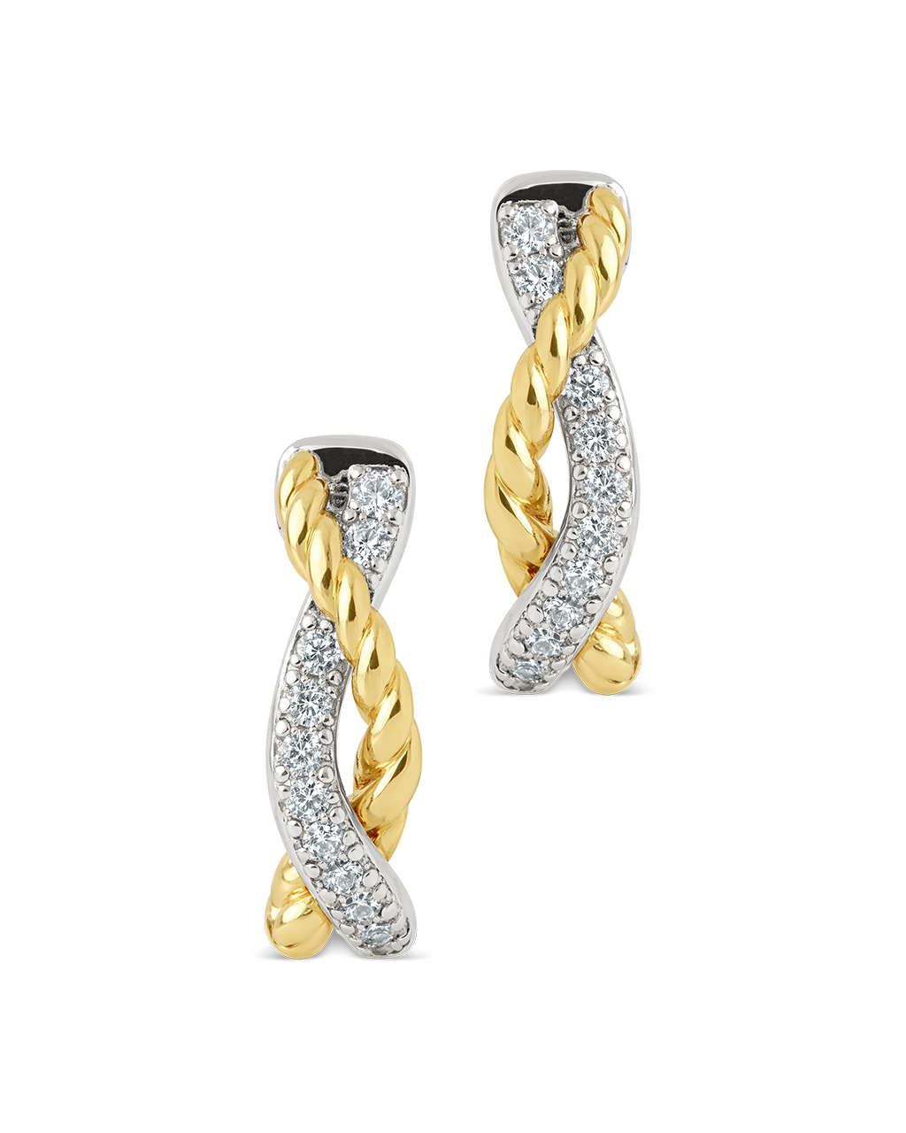 Sonia Two-Tone Twist Hoops