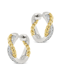 Sonia Two-Tone Twist Hoops