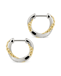 Sonia Two-Tone Twist Hoops