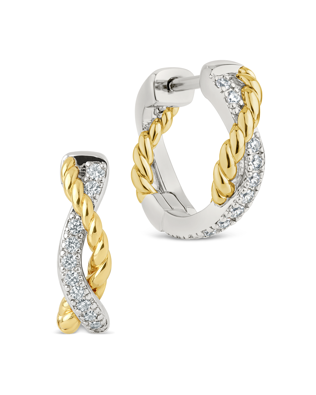 Sonia Two-Tone Twist Hoops