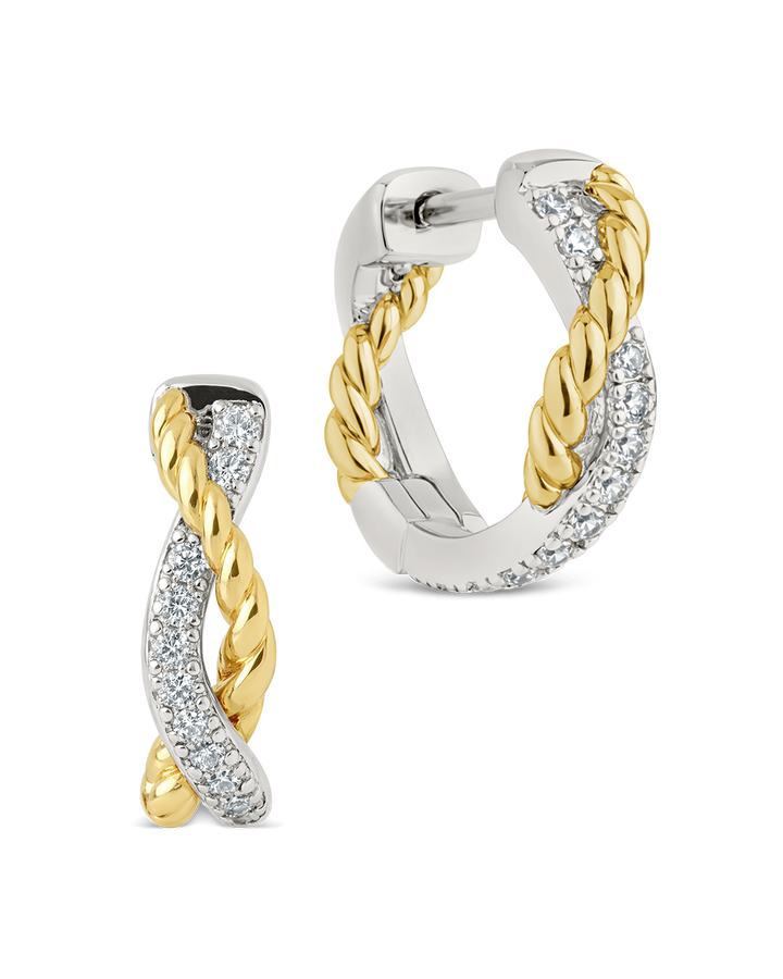 Sonia Two-Tone Twist Hoops