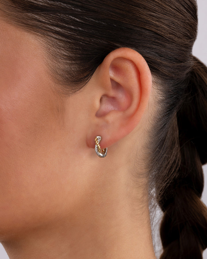 Sonia Two-Tone Twist Hoops