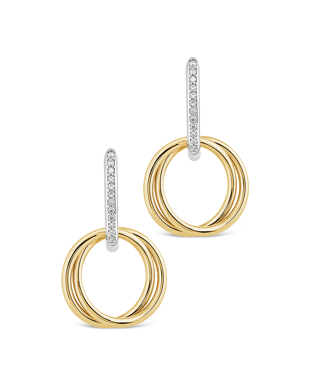Interlock Two-Tone Hoops