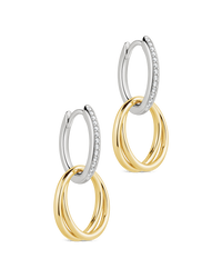 Interlock Two-Tone Hoops