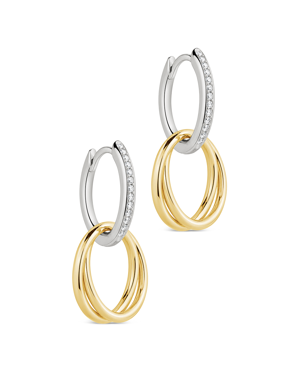 Interlock Two-Tone Hoops