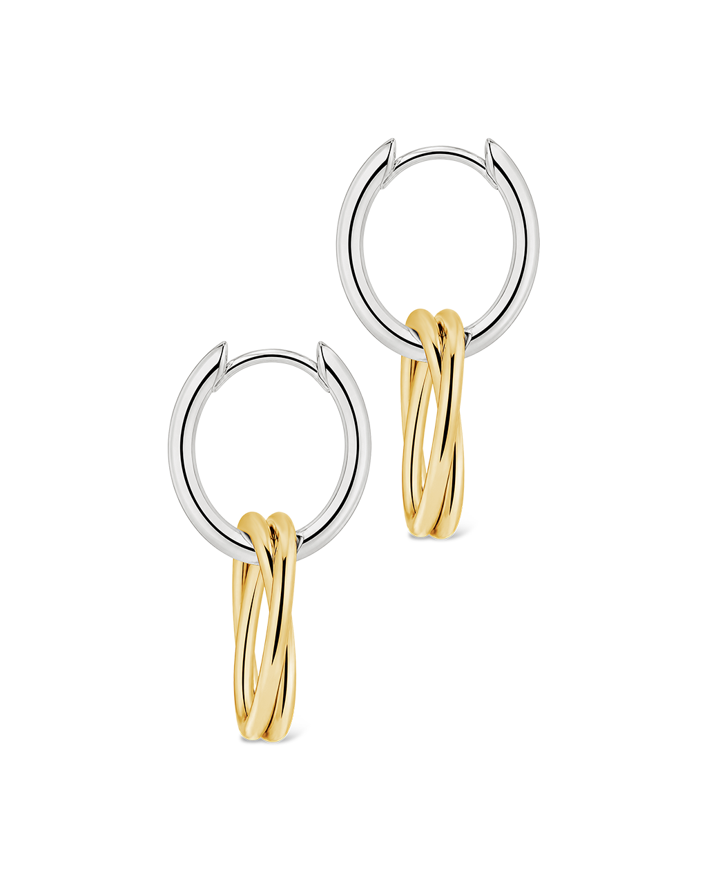 Interlock Two-Tone Hoops