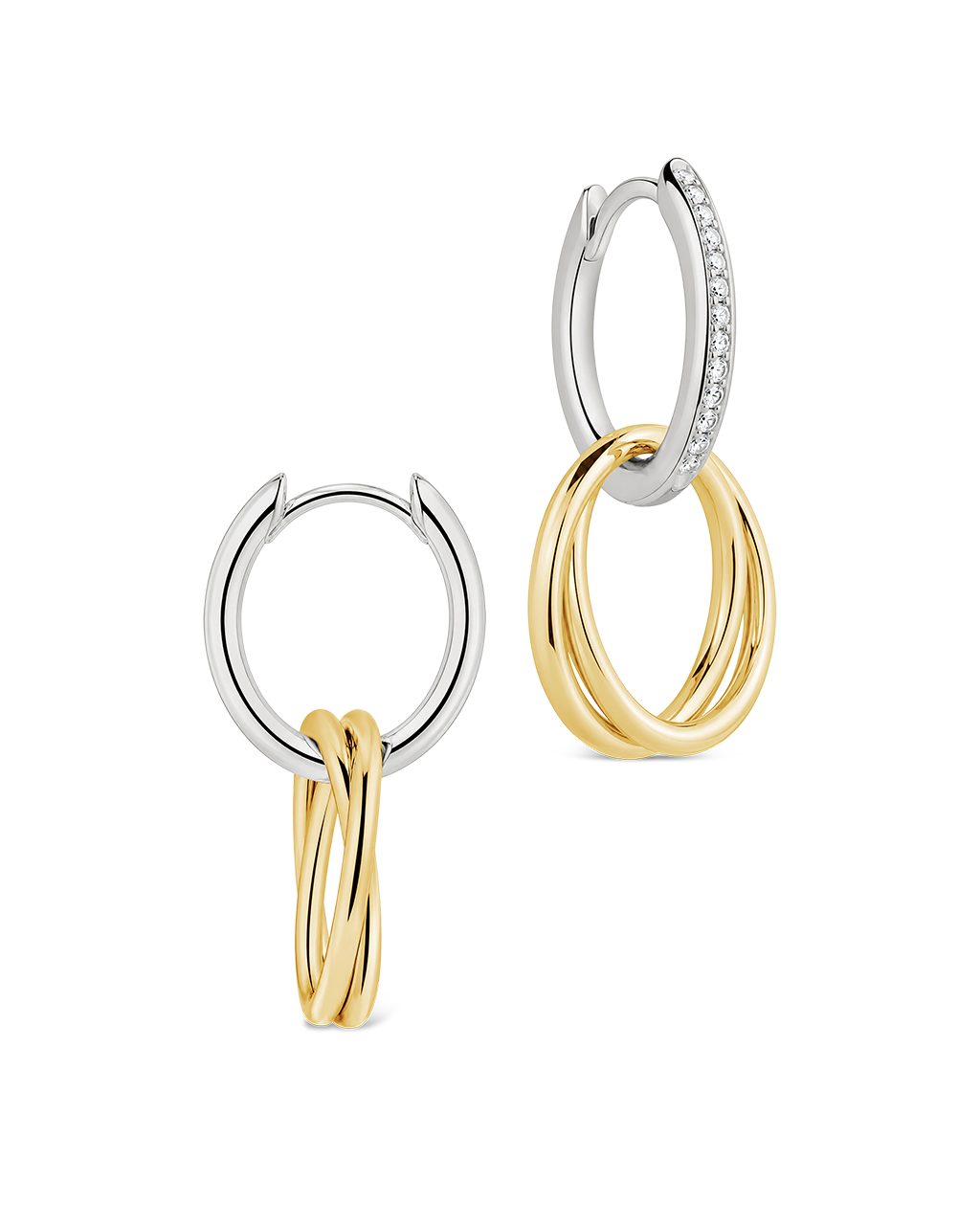 Interlock Two-Tone Hoops