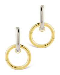 Jemma Two - Tone Double Circle Earrings - Sterling Forever