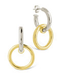 Jemma Two - Tone Double Circle Earrings - Sterling Forever