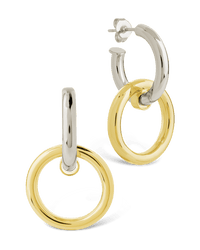 Jemma Two - Tone Double Circle Earrings - Sterling Forever