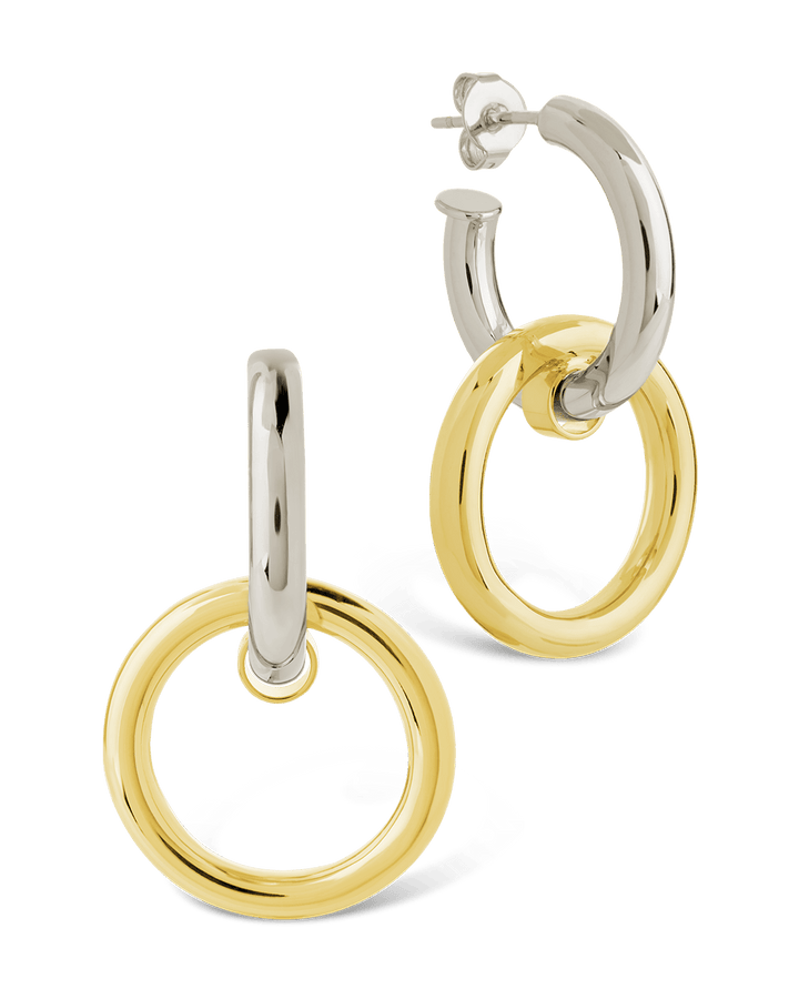 Jemma Two-Tone Double Circle Earrings