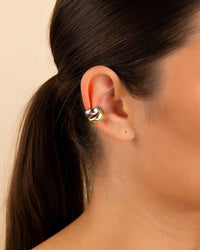 Johanna Two - Tone Interlocking Ear Cuff Set - Sterling Forever
