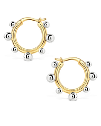 Tara Beaded Hoop Huggies