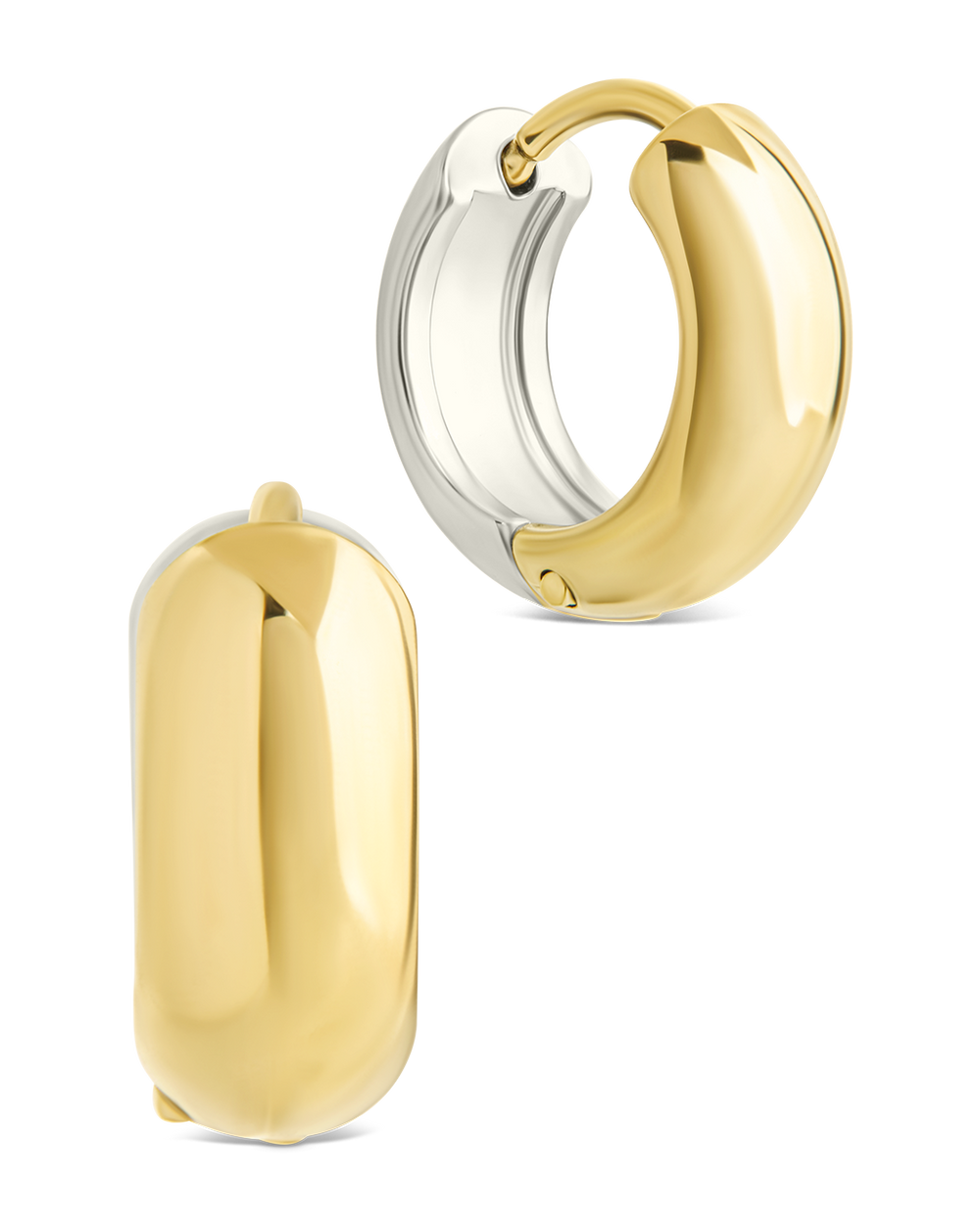 Betina Dual Tone Thick Micro Hoops