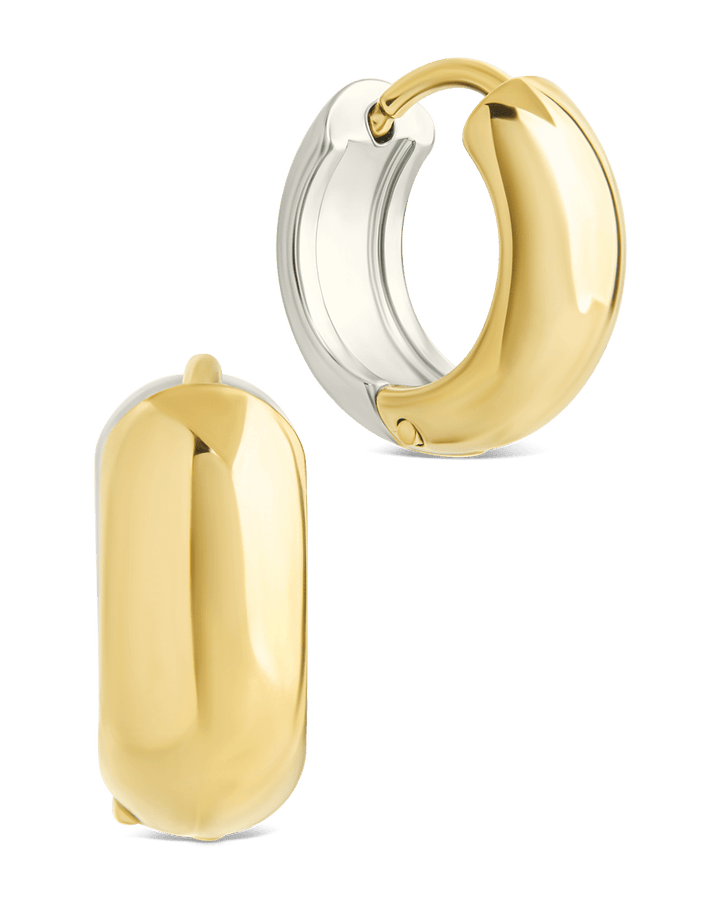 Betina Dual Tone Thick Micro Hoops