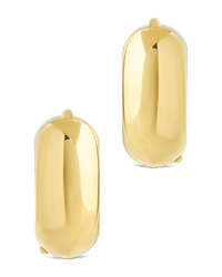 Betina Dual Tone Thick Micro Hoops - Sterling Forever