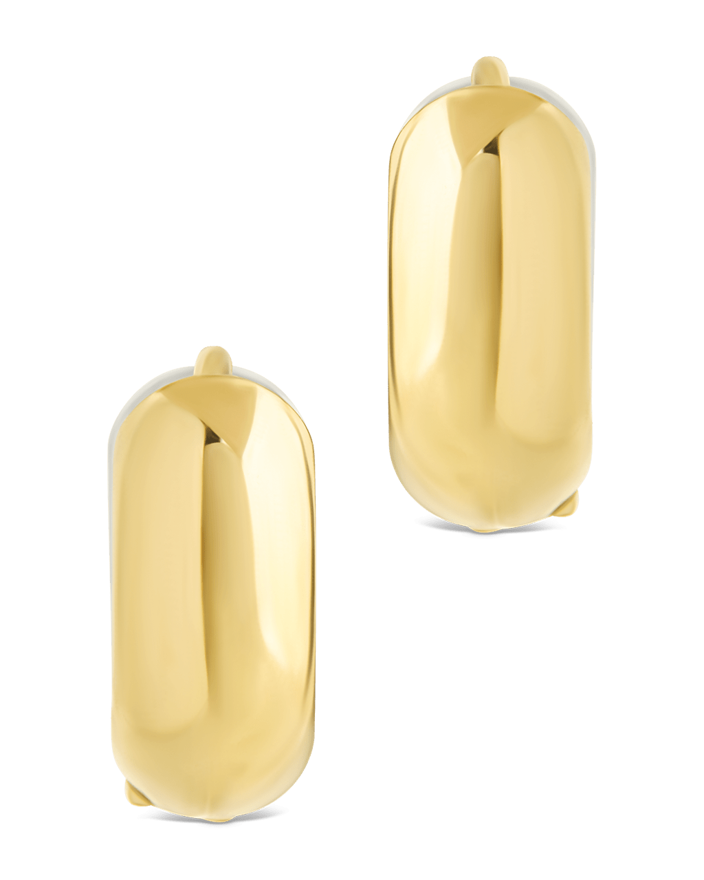 Betina Dual Tone Thick Micro Hoops - Sterling Forever