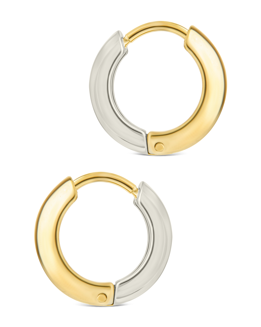 Betina Dual Tone Thick Micro Hoops