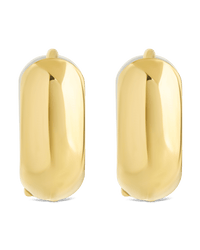 Betina Dual Tone Thick Micro Hoops - Sterling Forever