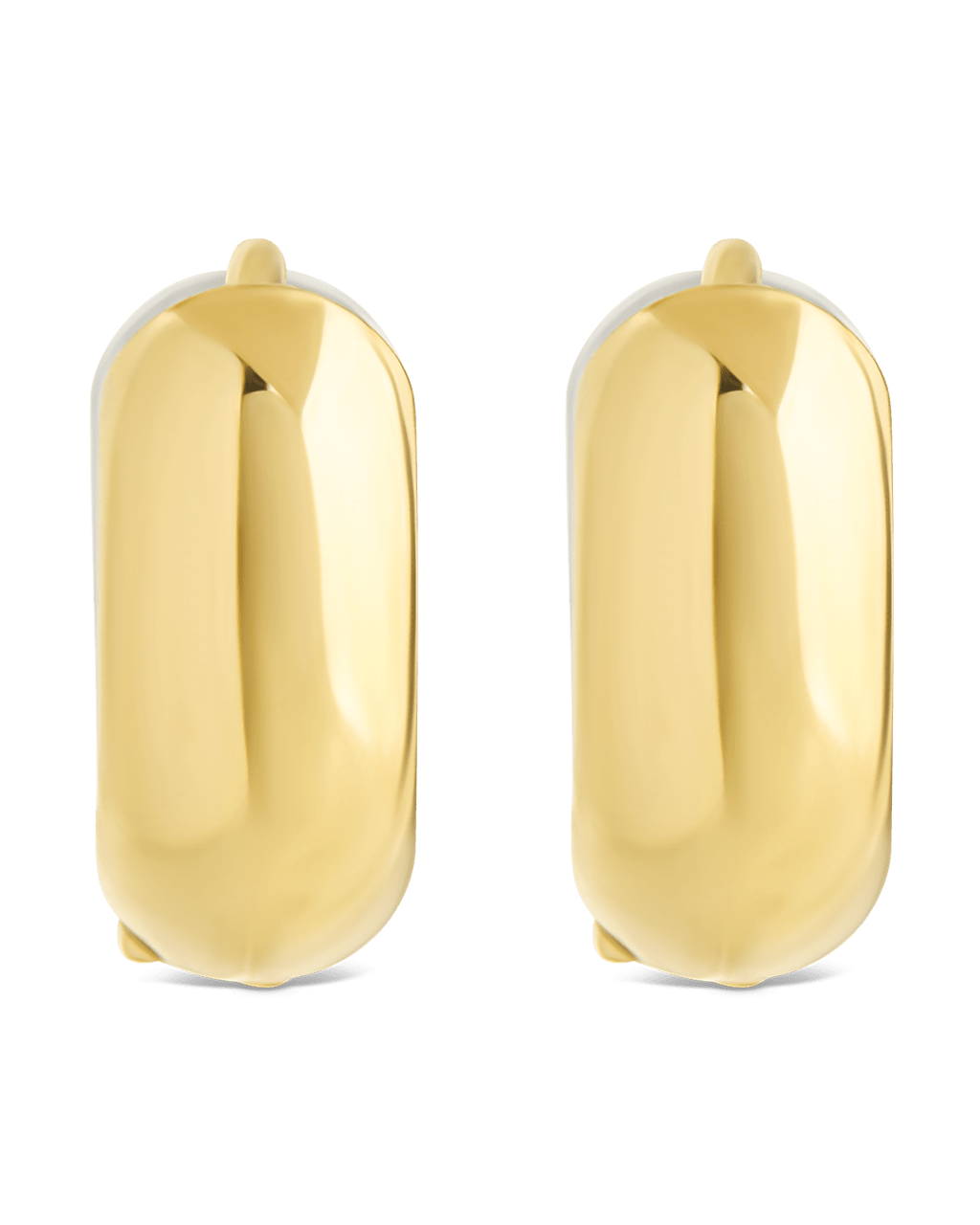 Betina Dual Tone Thick Micro Hoops - Sterling Forever