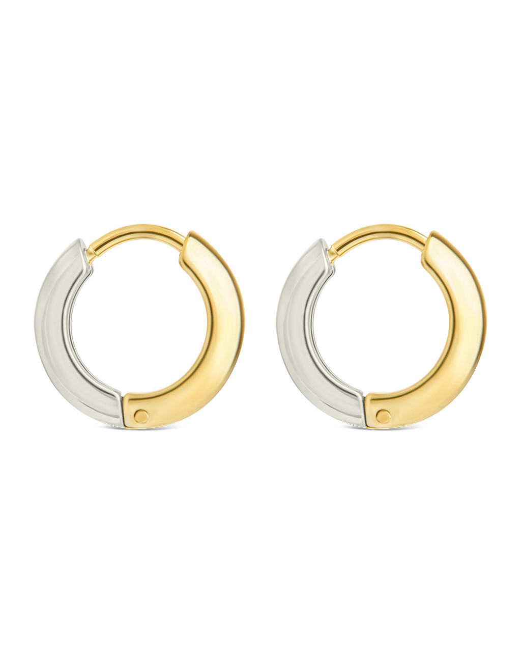 Betina Dual Tone Thick Micro Hoops