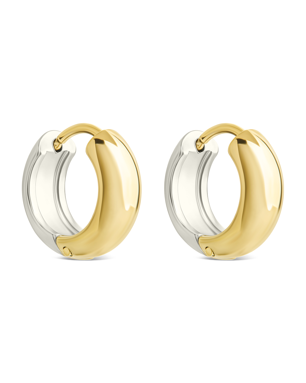 Betina Dual Tone Thick Micro Hoops