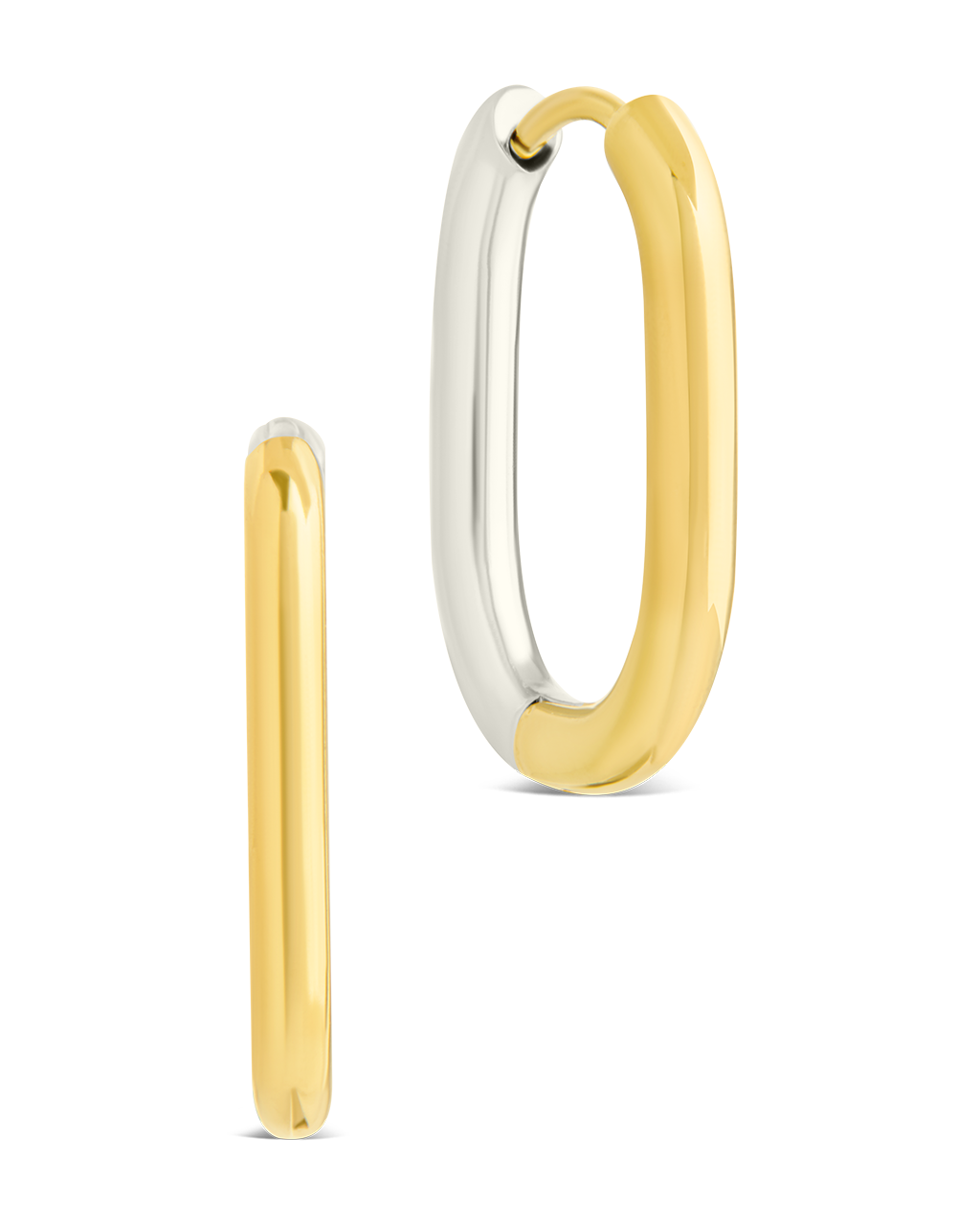 Dafne Dual Tone Oval Hoops