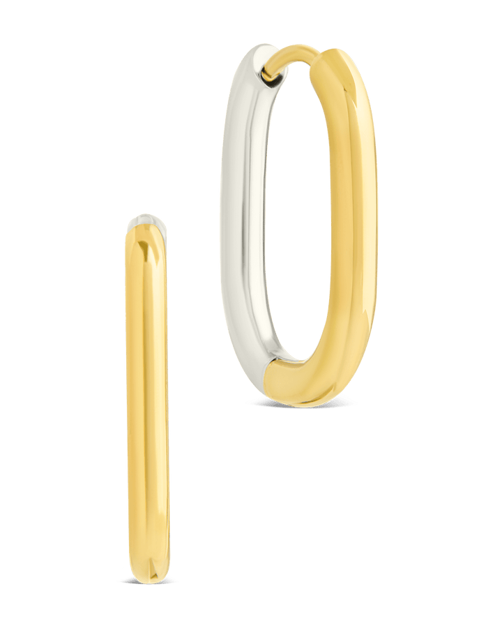 Dafne Dual Tone Oval Hoops