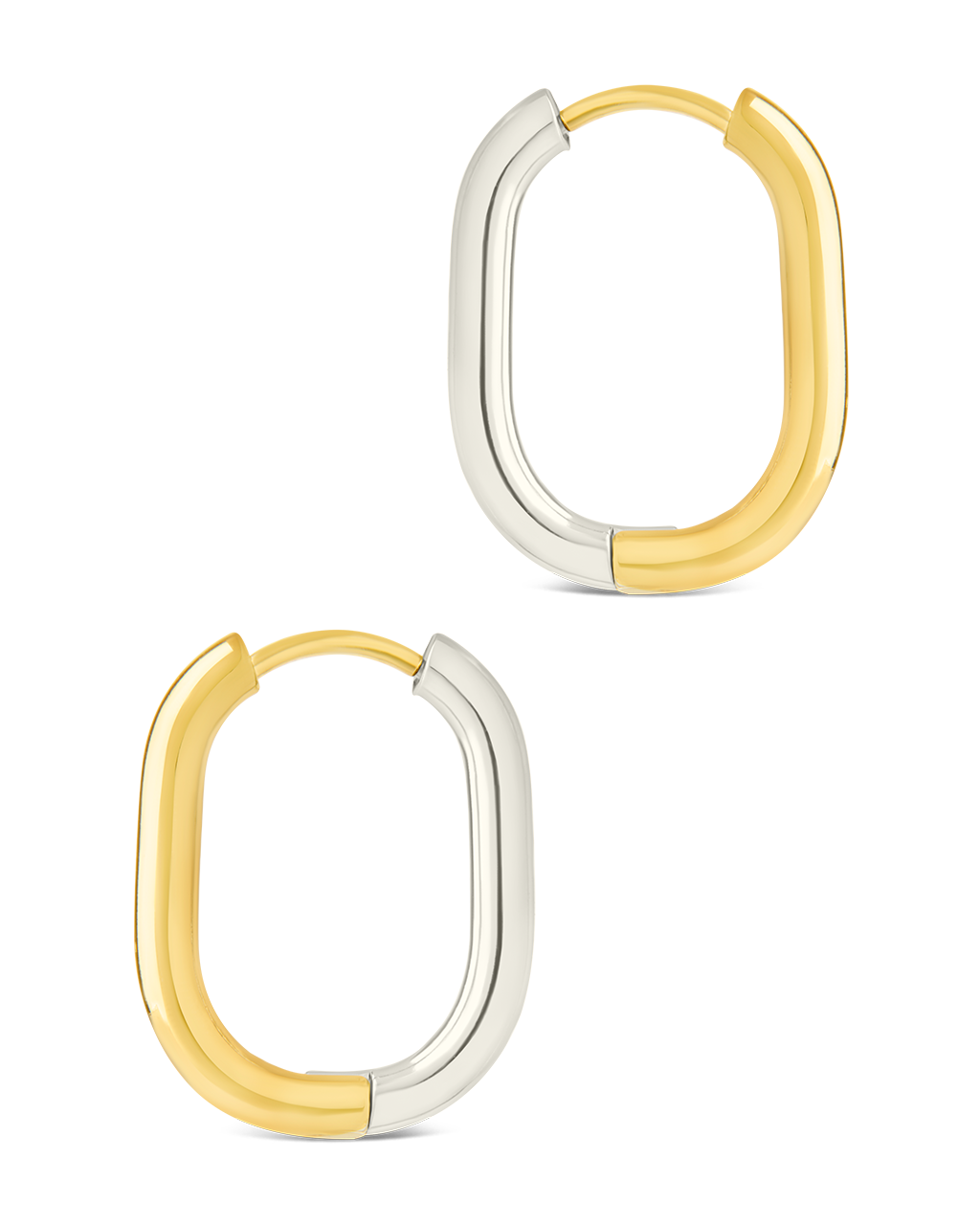 Dafne Dual Tone Oval Hoops