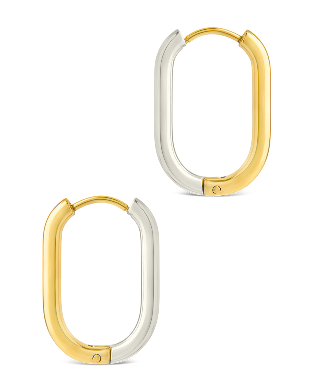Dafne Dual Tone Oval Hoops