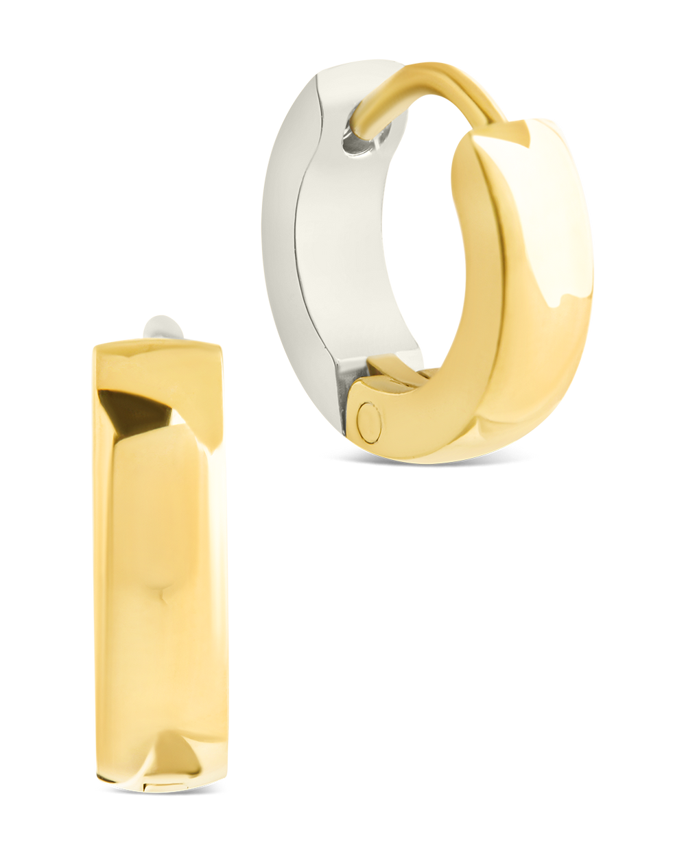 Francisca Dual Tone Thick Micro Hoops