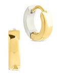Francisca Dual Tone Thick Micro Hoops - Sterling Forever