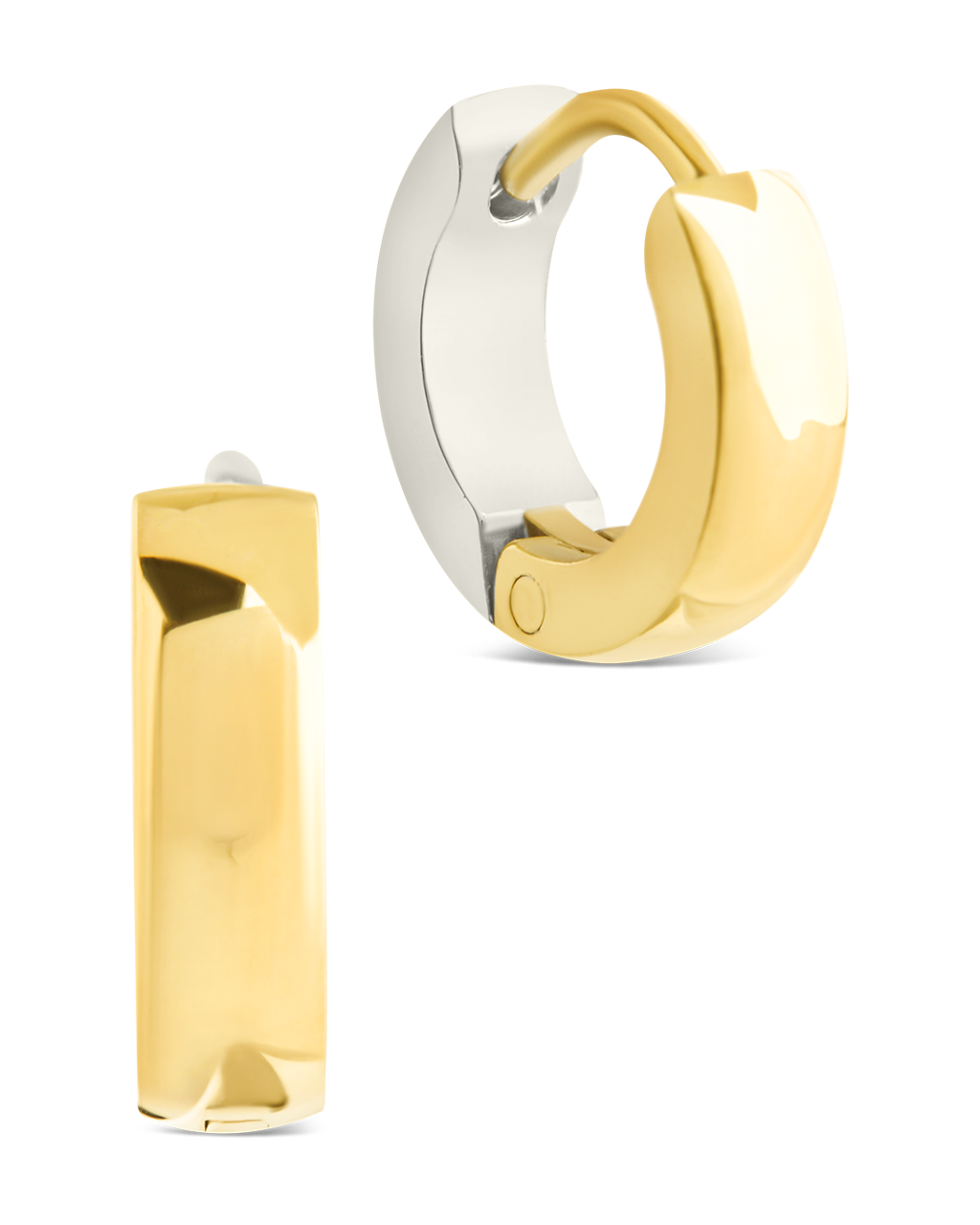 Francisca Dual Tone Thick Micro Hoops