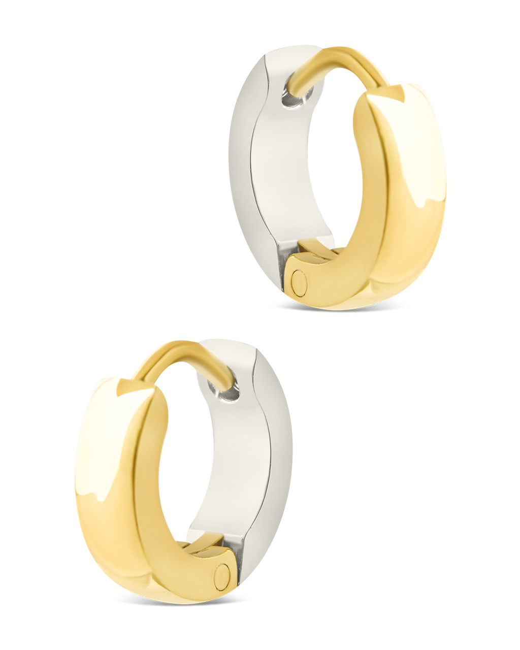 Francisca Dual Tone Thick Micro Hoops