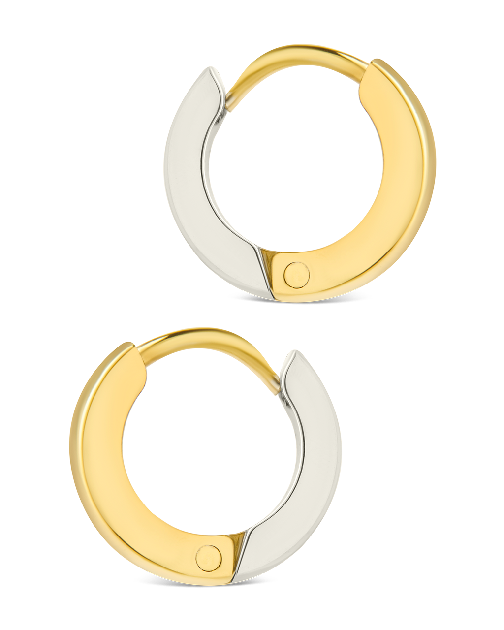 Francisca Dual Tone Thick Micro Hoops