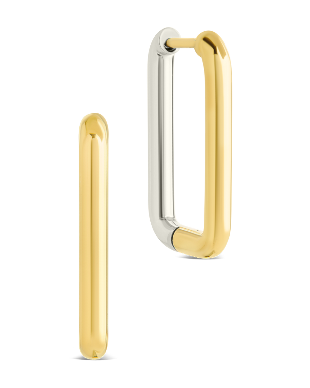 Jana Dual Tone Rectangle Hoops